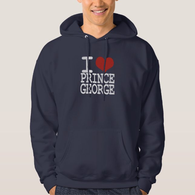 Jag älskar Prince George Sweatshirt Med Luva (Framsida)