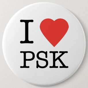 Jag älskar PSK knäppas Knapp
