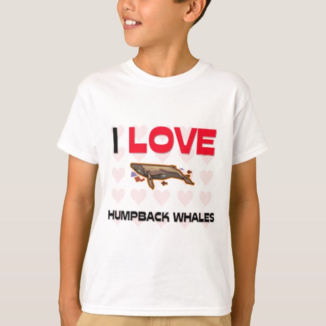 Jag älskar puckelryggval t shirt (Framsida)
