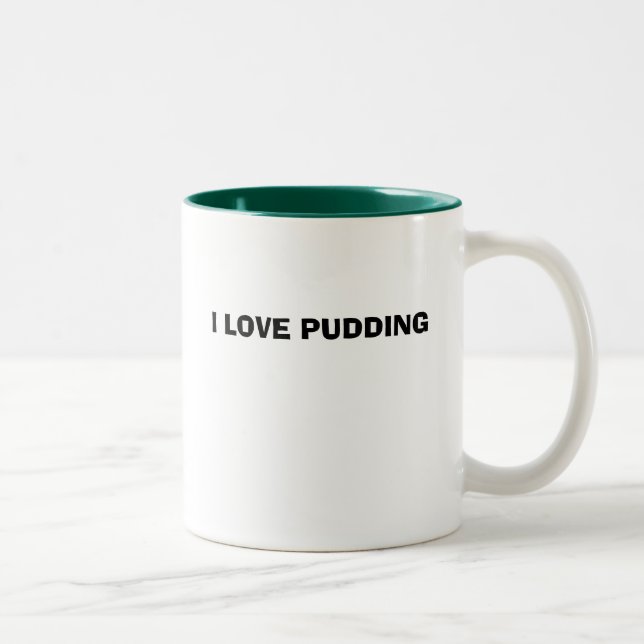 JAG ÄLSKAR PUDDING Två-Tonad MUGG (Höger)