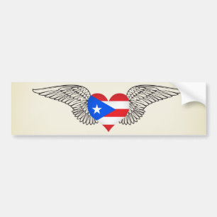 Jag älskar Puerto Rico - vingar Bildekal