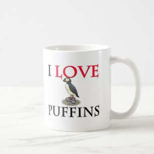 Jag älskar Puffins Kaffemugg