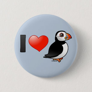 Jag älskar Puffins Knapp