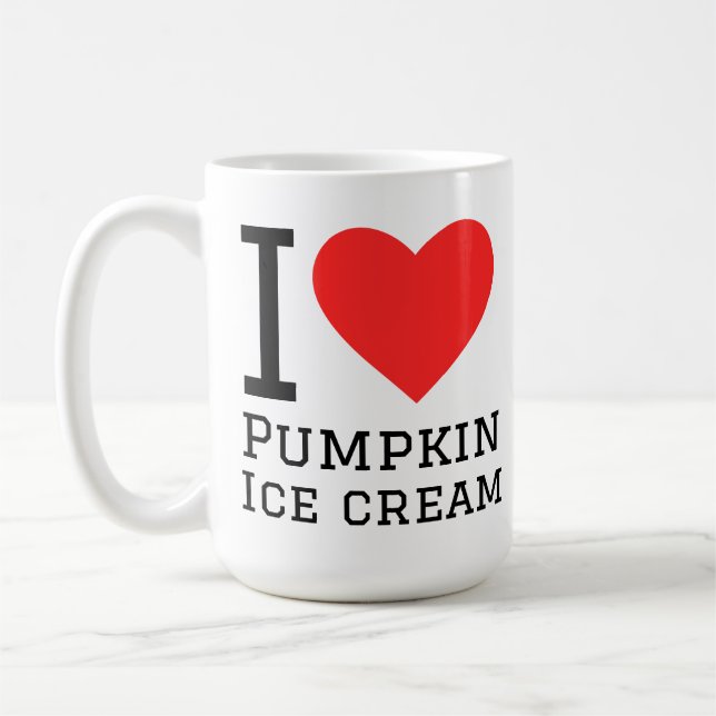 Jag älskar pumpa glass kaffemugg (Vänster)