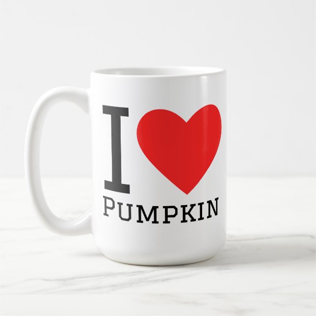 Jag älskar pumpa kaffemugg (Vänster)