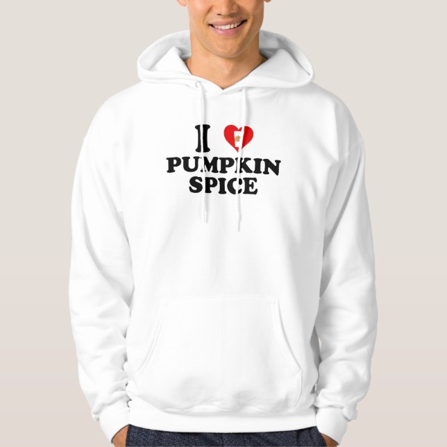 Jag älskar pumpa krydda hoodie (Framsida)