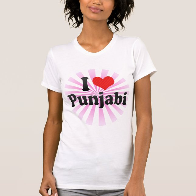 Jag älskar Punjabi T Shirt (Framsida)