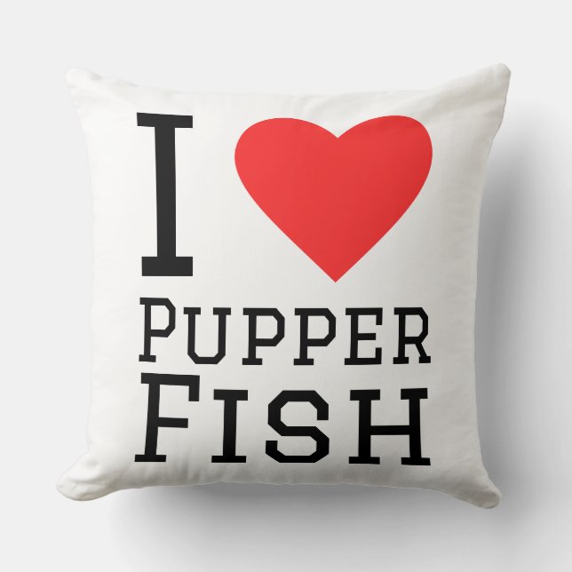 Jag älskar pupperfisk kudde (Framsida)