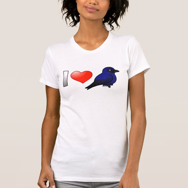 Jag älskar purpurfärgade Martins T Shirt (Framsida)