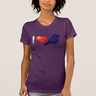 Jag älskar purpurfärgade Martins T Shirt
