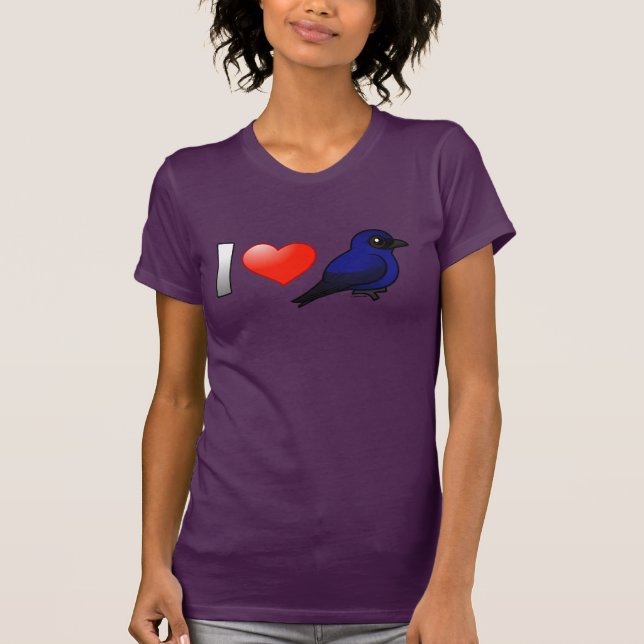 Jag älskar purpurfärgade Martins T Shirt (Framsida)