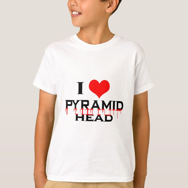 Jag älskar pyramidhuvudet tee shirt (Framsida)