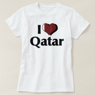 Jag älskar Qatar Flagga Tröja