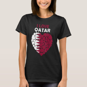 Jag älskar Qatar Stolt över att vara qatarisk flag T Shirt