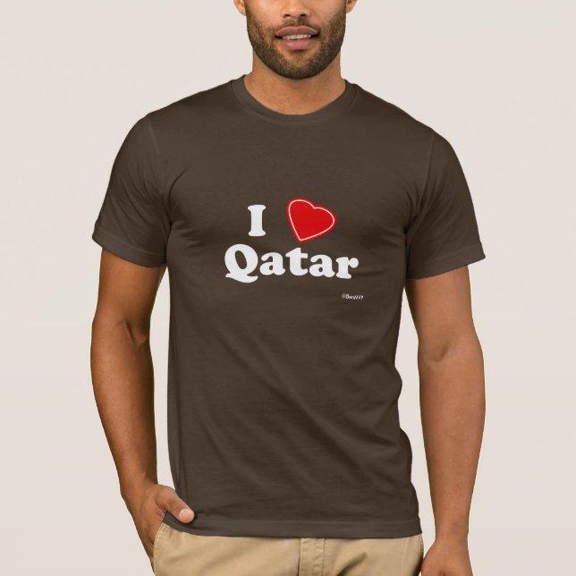 Jag älskar Qatar Tee Shirt (Framsida)