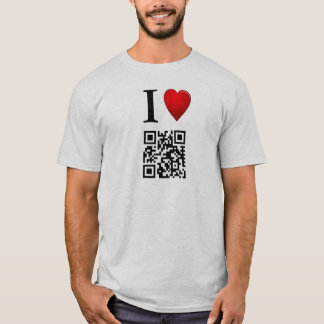 Jag älskar QR kodifierar T-tröjamallen Tee