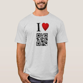 Jag älskar QR kodifierar T-tröjamallen Tee Shirt