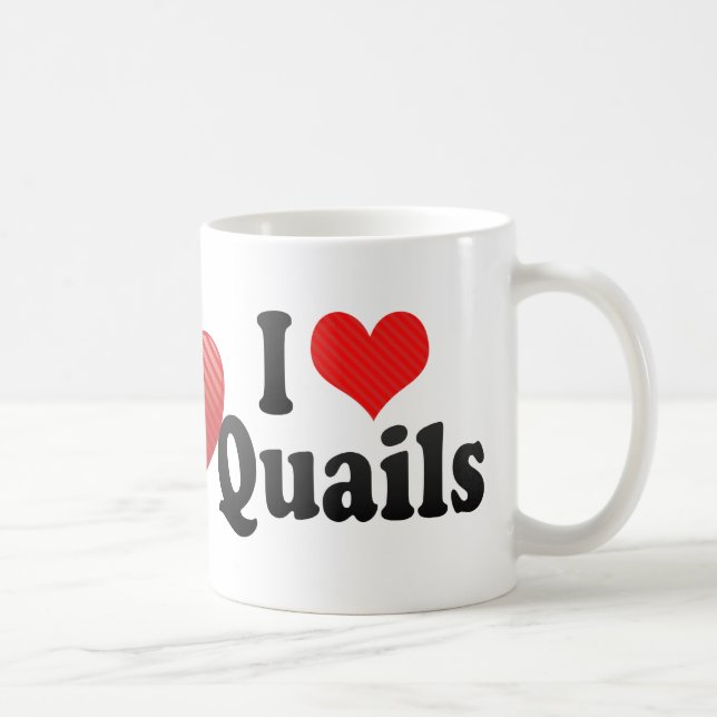 Jag älskar Quails Kaffemugg (Höger)
