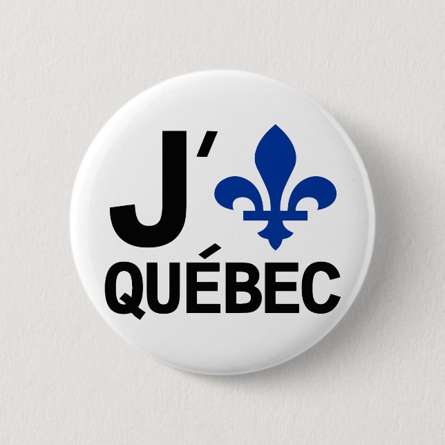 Jag älskar Quebec Knapp (Framsida)