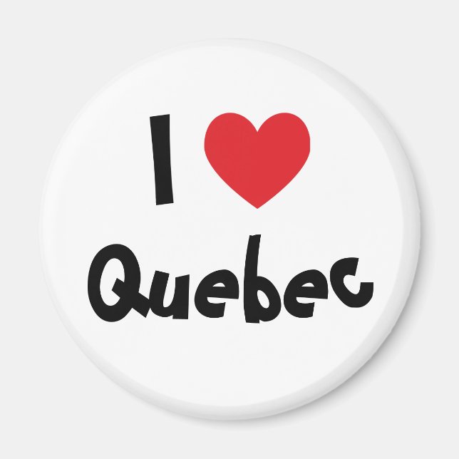 Jag älskar Quebec Magnet (Framsidan)