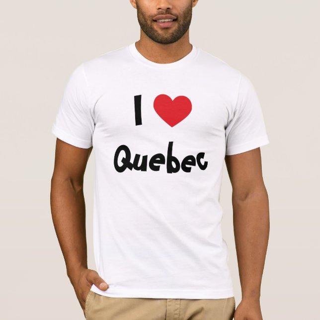 Jag älskar Quebec T Shirt (Framsida)
