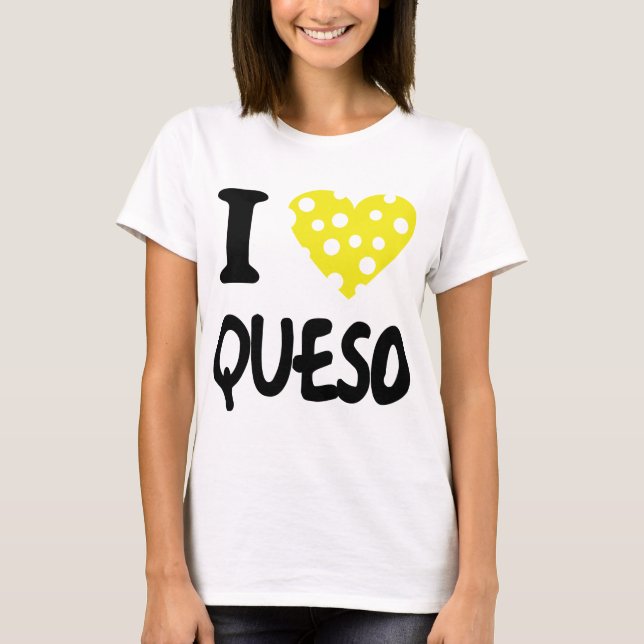 Jag älskar quesosymbolen t shirt (Framsida)