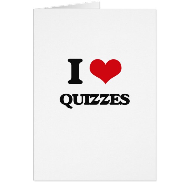 Jag älskar Quizzes Hälsningskort (Framsidan)
