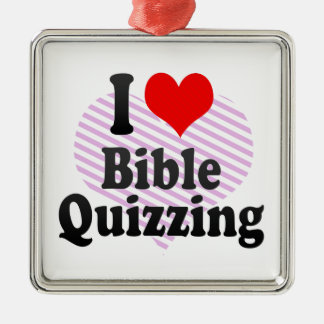 Jag älskar Quizzing för bibel Julgransprydnad Metall