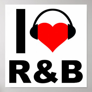 Jag älskar R&B Rolig Affisch