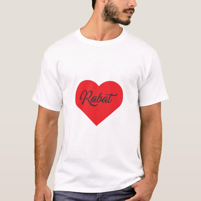 Jag älskar Rabat - Marocko T Shirt (Framsida)