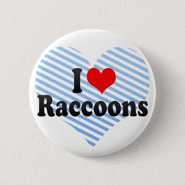 Jag älskar Raccoons Knapp (Framsida)