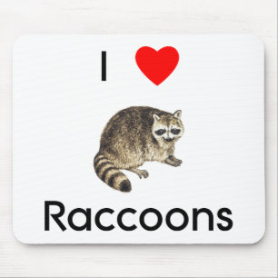 Jag älskar raccoons Mousepad Musmatta