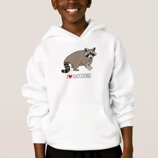 Jag älskar Raccoons - tecknadRaccoon Tee Shirt