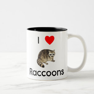 Jag älskar raccoonsmuggen Två-Tonad mugg