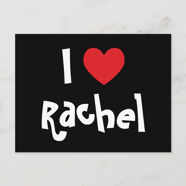 Jag älskar Rachel Vykort (Framsida)