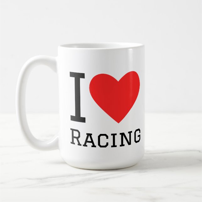 Jag älskar racing kaffemugg (Vänster)