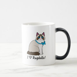 Jag älskar Ragdoll katter Magisk Mugg