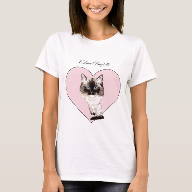 Jag älskar Ragdolls Tee Shirt (Framsida)