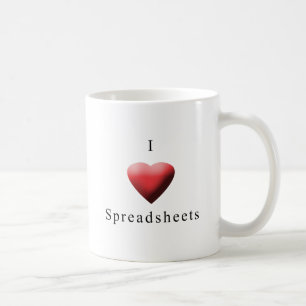 Jag älskar räkneark kaffemugg