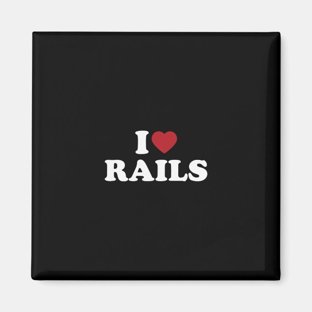 Jag älskar räls skateparker skateboardåkning skate magnet (Framsidan)