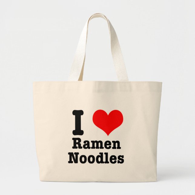 Jag ÄLSKAR ramen nudlar Jumbo Tygkasse (Framsidan)