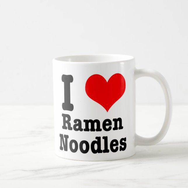 Jag ÄLSKAR ramen nudlar Kaffemugg (Höger)