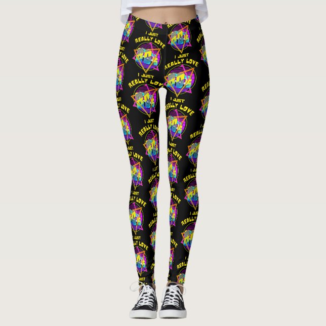 jag ÄLSKAR RÄTT OCH SLÄPP 80-TALET  Leggings (Framsida)