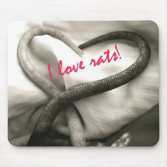 Jag älskar råttor! musen vadderar musmatta (Framsidan)