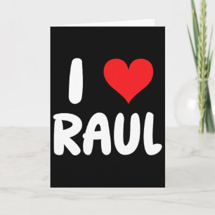 Jag älskar Raul - Hjärta - Namn Kort