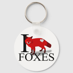 Jag älskar rävar Keychains Nyckelring
