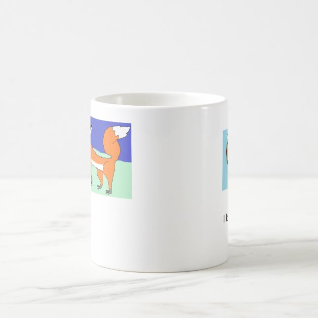 Jag älskar rävmuggen kaffemugg (Center)