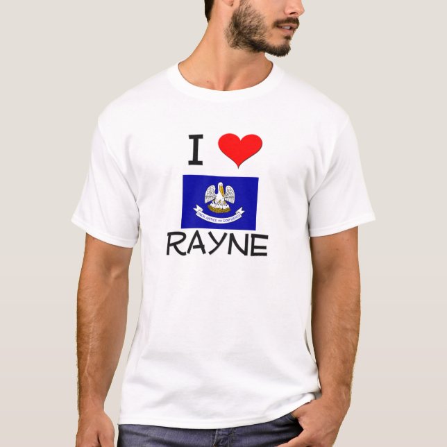 . Jag älskar RAYNE Louisiana Tee Shirt (Framsida)