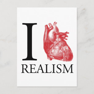 Jag älskar realism vykort