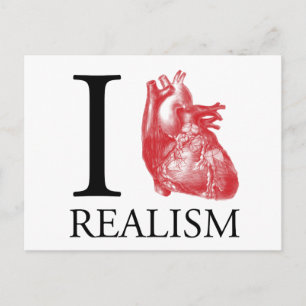 Jag älskar realism vykort